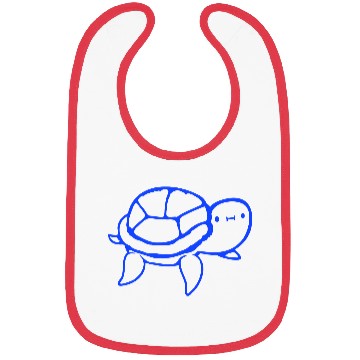 Discover Water turtle child cute swims happy drawing Comic Bibs