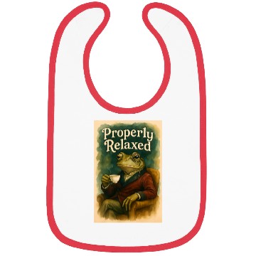Discover Sophisticated Frog Tea Poster Bibs