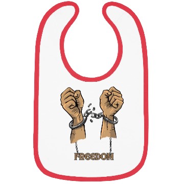 Discover Broken Chain Hands Embracing Freedom Bibs
