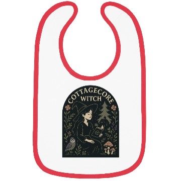 Discover Cottagecore Witch Herbalist Illustration Bibs