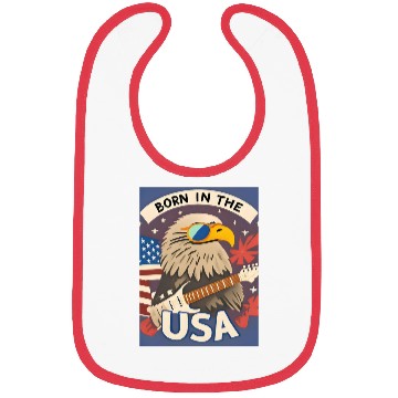 Discover Born in the USA Bald Eagle Rock Guitar Bibs