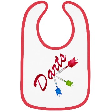 Discover Colorful darts with darts lettering Bibs