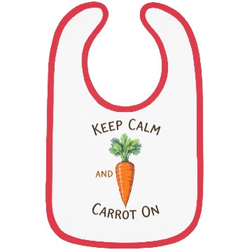Discover Keep Calm Carrot  Bibs