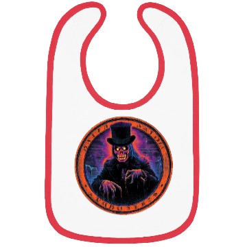 Discover Mortimer Nightshade – Haunted Host Emblem Bibs