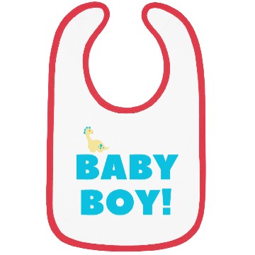 Discover Cute Baby Boy Dinosaur – Blue Newborn Gift Design Bibs