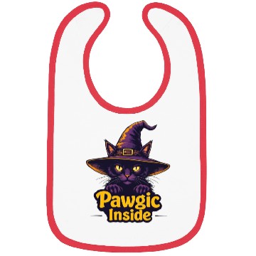 Discover Enchanted Cat Witch Bibs Design
