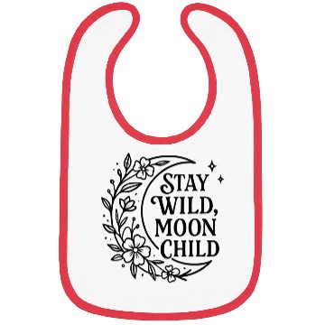 Discover Wild Moon Child Botanical Design Bibs