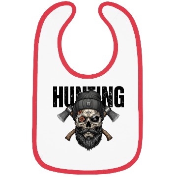 Discover Tattooed Skull with Beanie and Guns Bibs