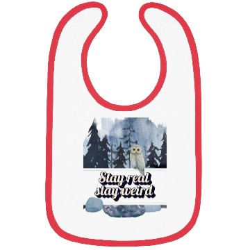 Discover Stay Real Stay Weird – Forest Owl Bibs