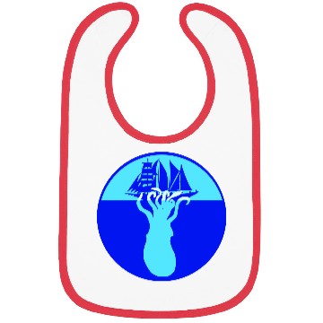 Discover Octopus Ship Attack Sailing Sailboat Sea Monster Bibs