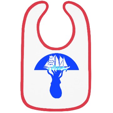 Discover Octopus Ship Attack Sailing Sailboat Sea Monster Bibs