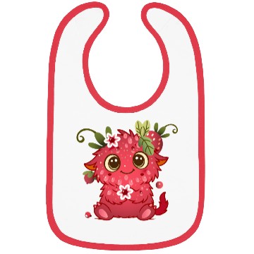 Discover Cute Monster in Raspberry Design Bibs