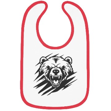Discover Fierce Bear Roaring Graphic Bibs