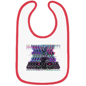 Discover Cyberpunk Neon Beat DJ Rabbit Bibs