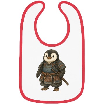 Discover Historical samurai penguin with katana Japan cultu Bibs