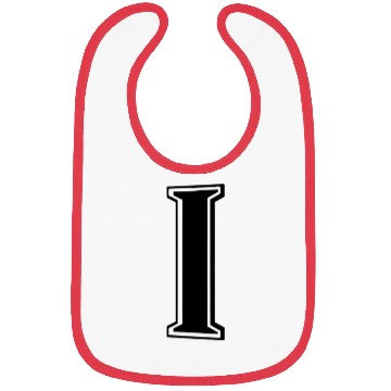 Discover Elegant Monogram Letter I Design Bibs