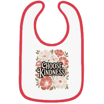 Discover Choose Kindness Boho Flower Vintage Positivity Bibs
