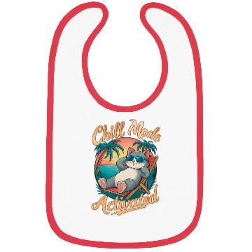 Discover Chill Mode Activated, Relax Cat, for Cat Lovers Bibs