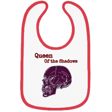 Discover Queen of the Shadows Gothic Skull Art Bibs