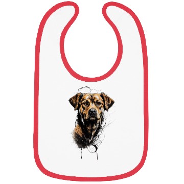 Discover Realistic German Shepherd Portrait Bibs
