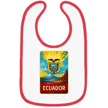 Discover Ecuador - Colorful Emblem Bibs