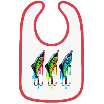 Discover Neon Rainbow Fish Trap Bibs