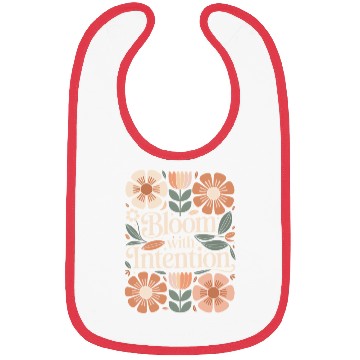 Discover Bloom With Intention Boho Flower Vintage Quote Bibs