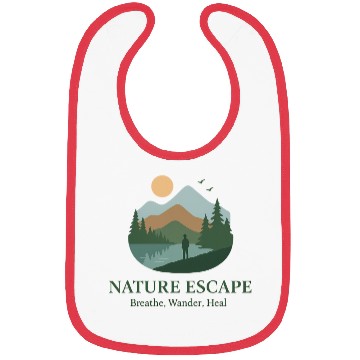 Discover Serene Mountain Nature Escape Design Bibs