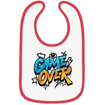 Discover Graffiti Style Game Over Typography Bibs