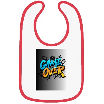 Discover Graffiti Style Game Over Illustration Bibs