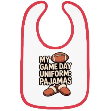 Discover Game Day Pajama Humor Graphic Bibs