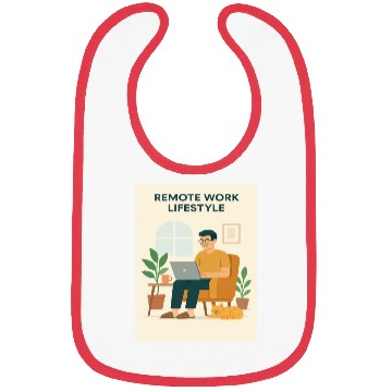 Discover Remote Work Lifestyle Illustration Bibs