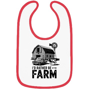 Discover I'd Rather Be At The Farm Country Farmer Bibs