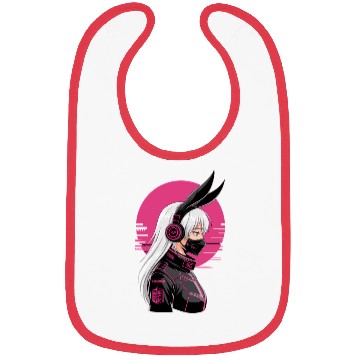 Discover Futuristic Cyberpunk Girl Bibs