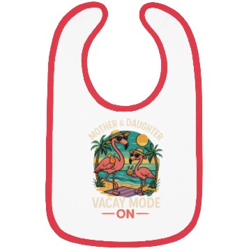 Discover Mother and Daughter Vacation Mode Design Bibs