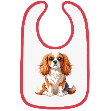 Discover Adorable Cavalier King Charles Illustration Bibs