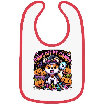 Discover Halloween Welsh Corgi Witch Paws Off My Candy Bibs
