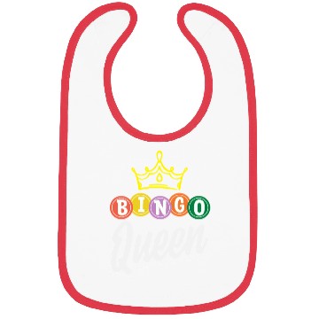 Discover Bingo Queen Bingo Player Royalty Bibs