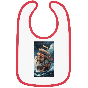 Discover Historical Pirate Ship Adventure Design Bibs