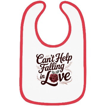 Discover Falling in Love Floral Typography Bibs