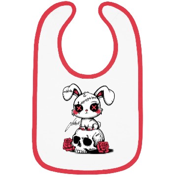 Discover Gothic Bunny on Skull – Cute but Deadly Bibs