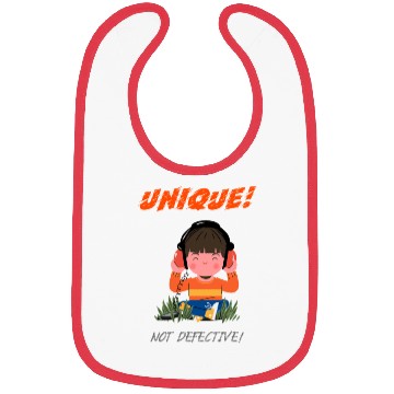 Discover Unique Not Defective Autism Advocacy Bibs