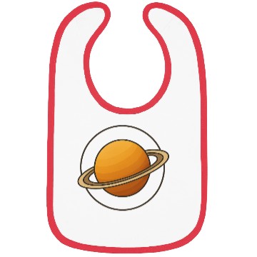 Discover Saturn with Rings Space Illustration Bibs