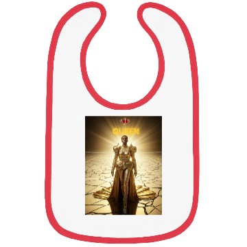 Discover Gold Warrior Queen Illustration Bibs