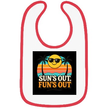Discover Sun’s Out, Fun’s Out – Retro Beach Vibes Graphic Bibs