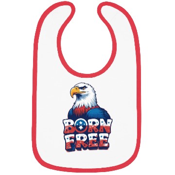 Discover Born Free American Eagle Patriot Bibs