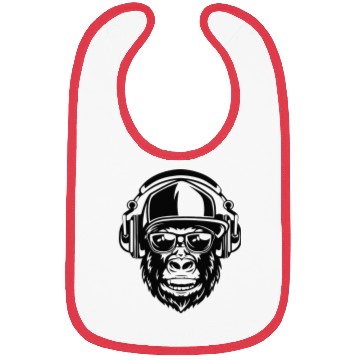 Discover Urban Gorilla with Headphones Bibs