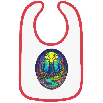 Discover Psychedelic Forest Spirit – Glowing Tree Guardian Bibs