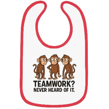 Discover Teamwork Monkey Humor Design Bibs