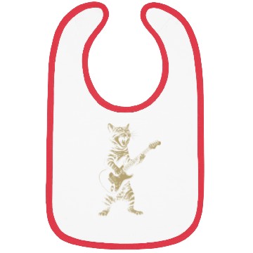 Discover Roaring Cat Guitar Punk Art Bibs